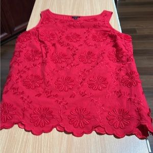 Talbots brand embroidered sleeveless top